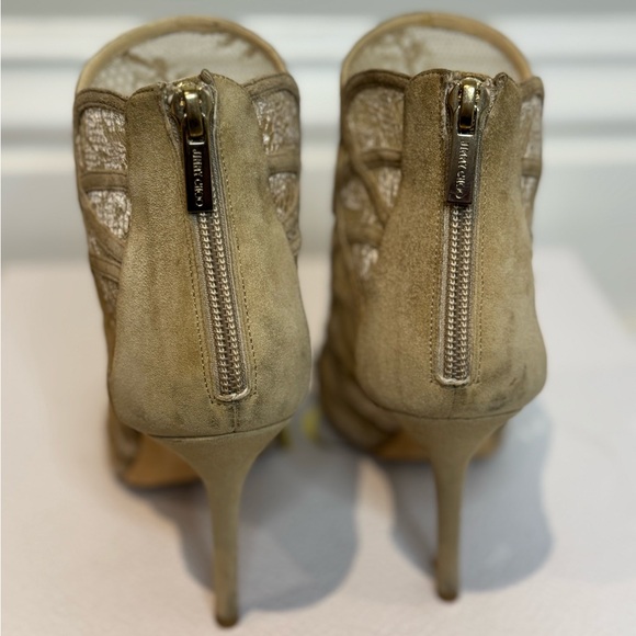 Sexy Suede And Lace Jimmy Choo Booties - Picture 5 of 6